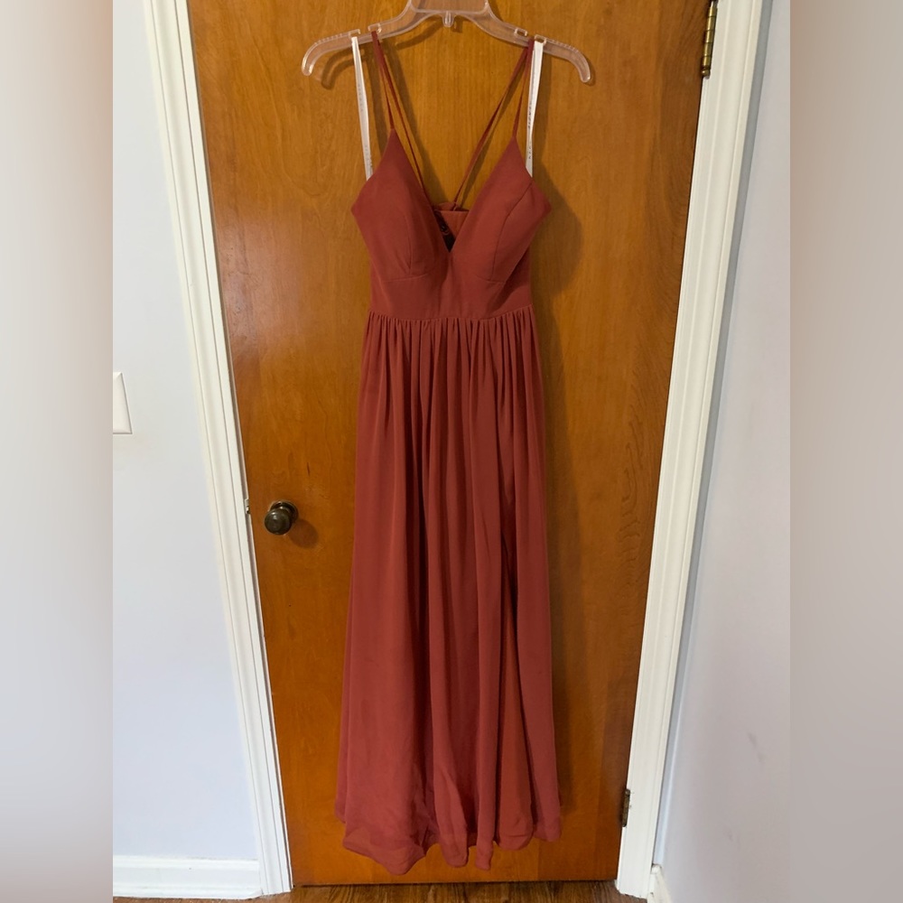 Bridesmaid Dress - AZAZIE AAIDA - Terracotta